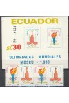 Ecuador známky MI 1864-67 + Bl 95