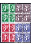 Švýcarsko známky Mi 0344-7 Čtyřbloky