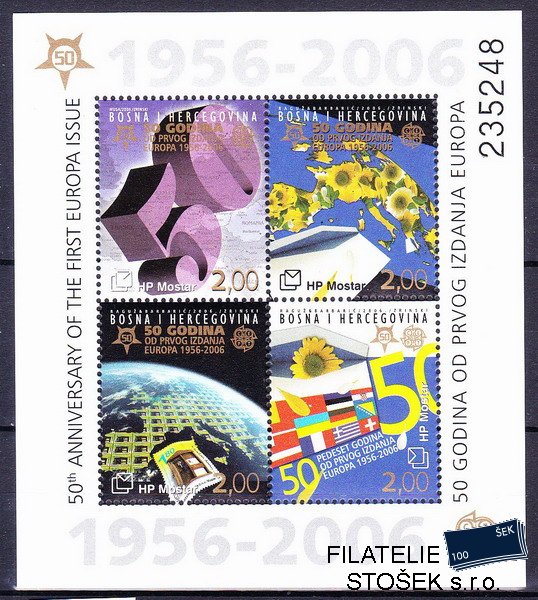 Bosna a Hercegovina - Chorvatská pošta známky Mi 166-9 (Bl.7)