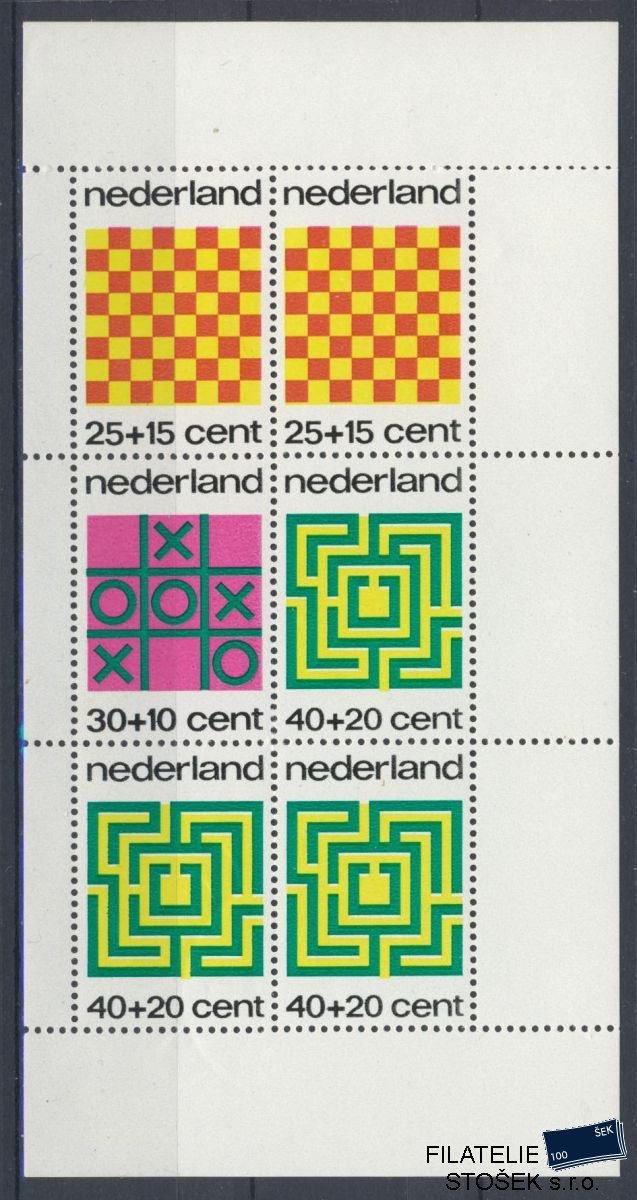 Holandsko známky Mi 1019-22 (Bl.12)