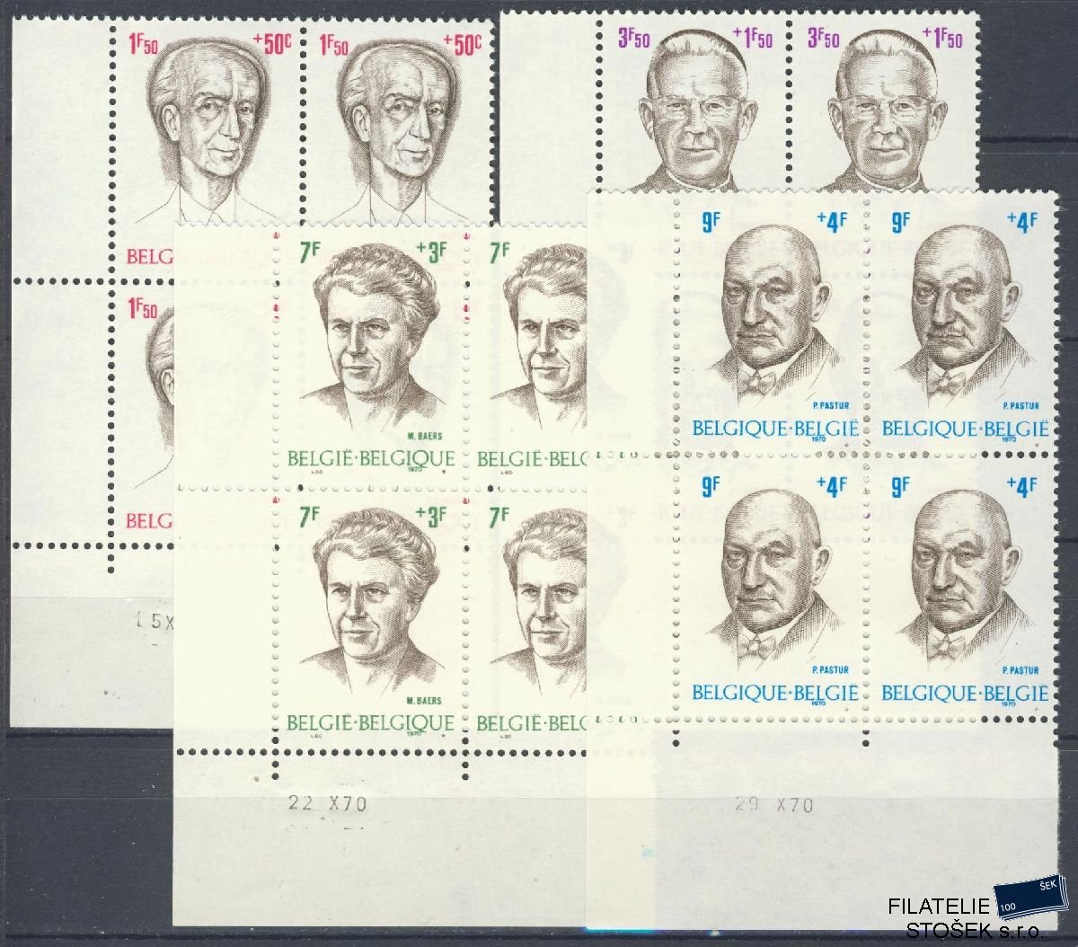 Belgie známky Mi 1613-16 4 Blok