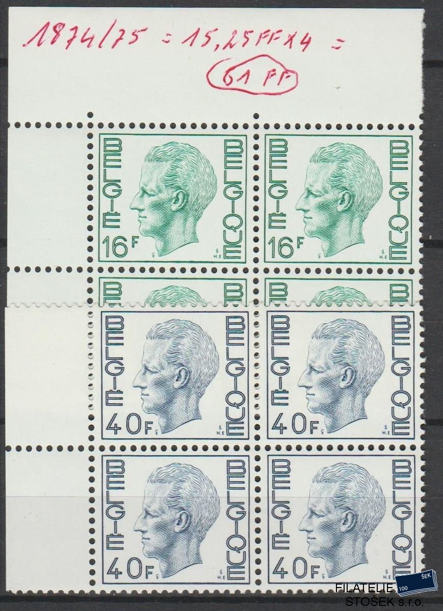 Belgie známky Mi 1927-28 4 Blok