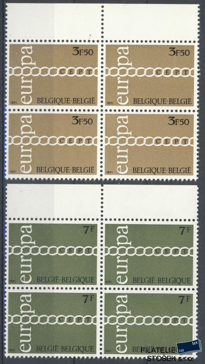 Belgie známky Mi 1633-4 Čtyřbloky