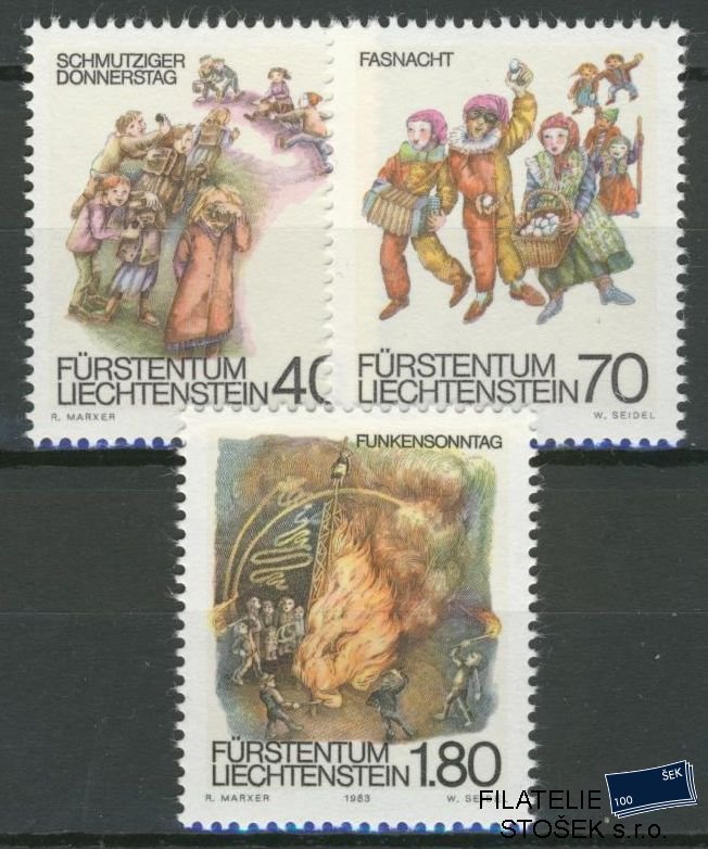 Liechtenstein známky Mi 818-20