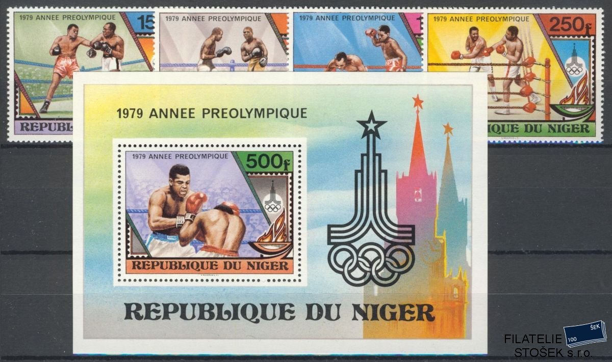 Niger známky Mi 0673-6+Bl.24