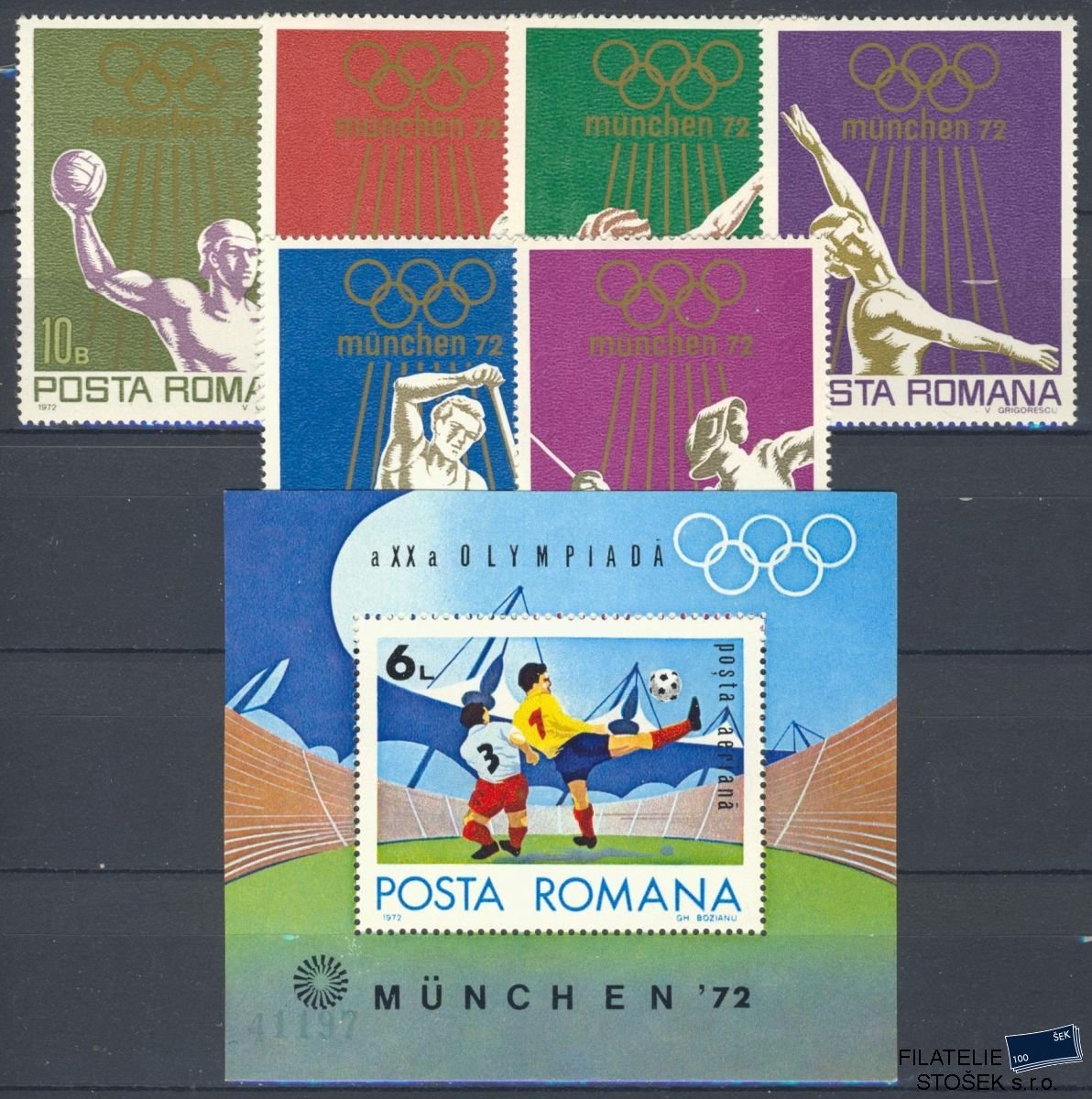 Rumunsko známky Mi 3035-40+Bl.97
