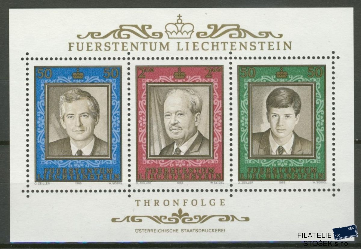 Liechtenstein známky Mi 942-4 (Bl.13)