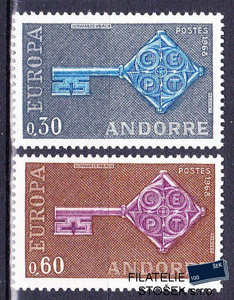 Andora fr. známky Mi 0208-9