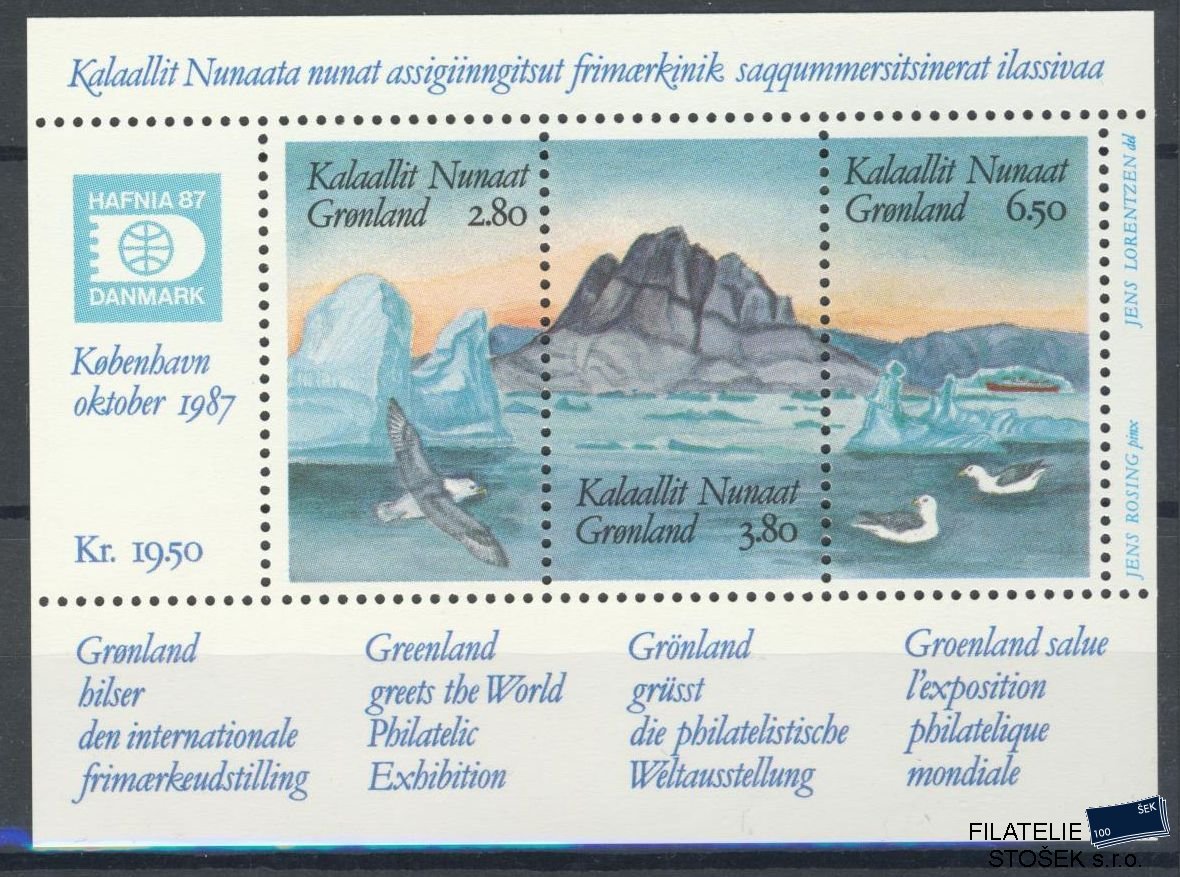 Grónsko známky Mi 169-71 (Bl.1)