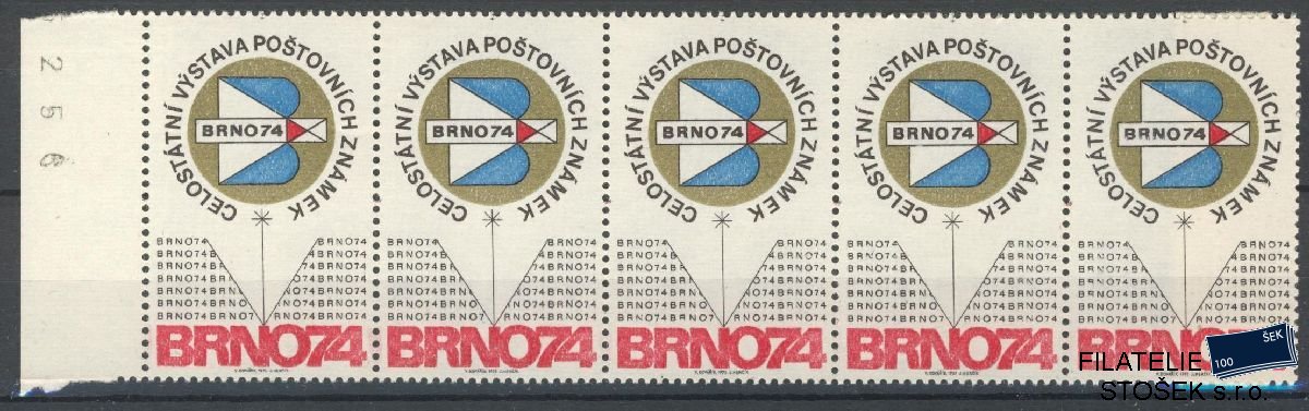 ČSSR zálepky - Brno 1974