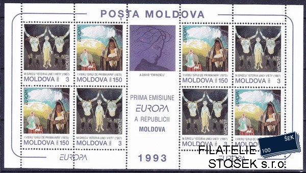 Moldavsko známky Mi 0094-5 Klb