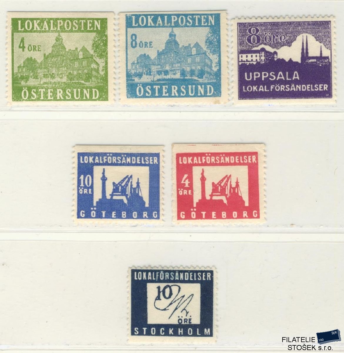 Švédsko známky Mi - Městské pošty