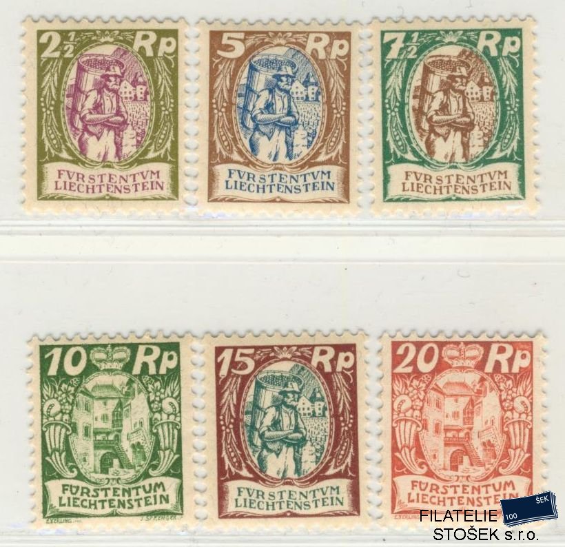 Liechtenstein známky Mi 65-70