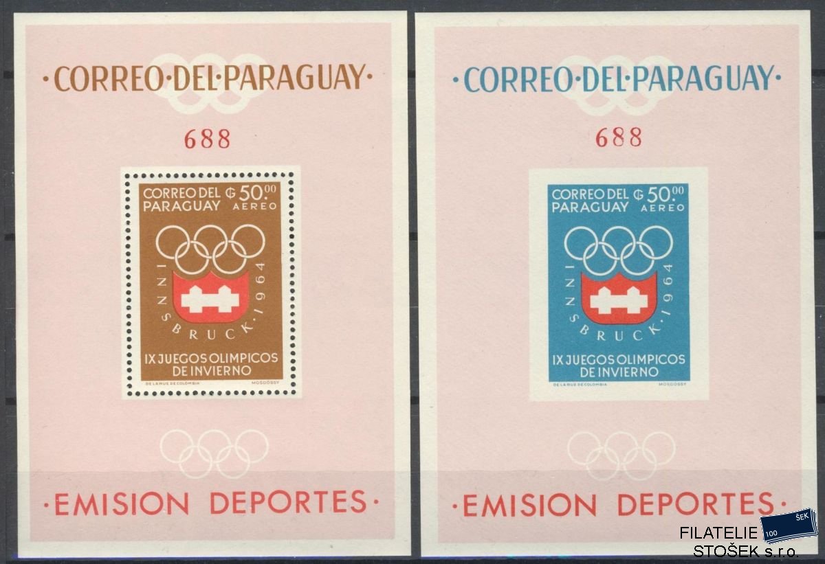 Paraguay známky Mi 1256+1264 (Bl.48-9)