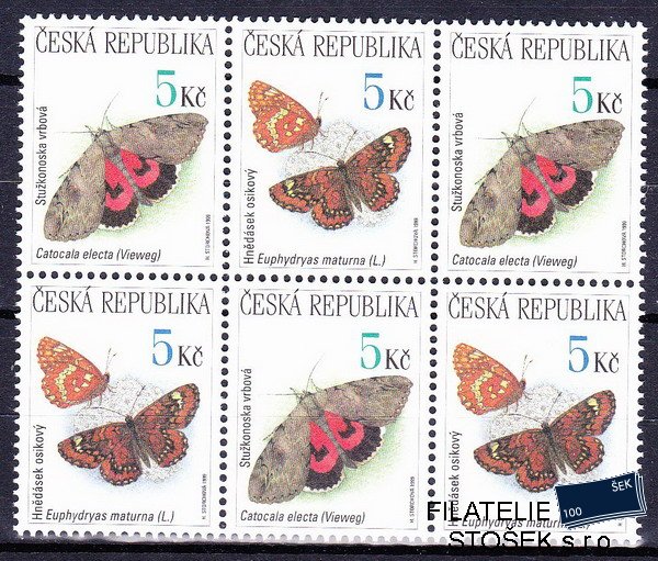 Česká republika známky 211-2 6 ti blok kombinace