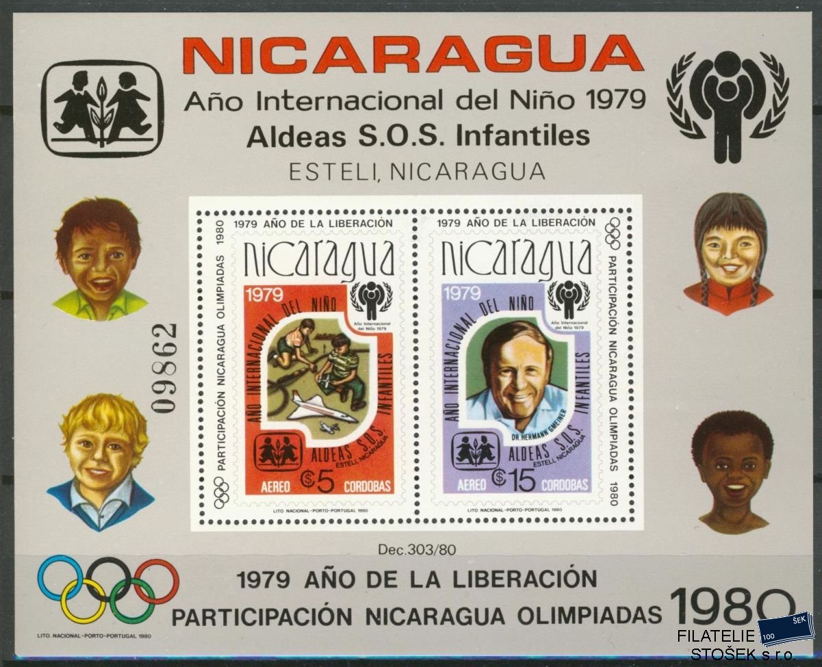 Nicaragua známky Mi 2103-4 (Bl.110A)