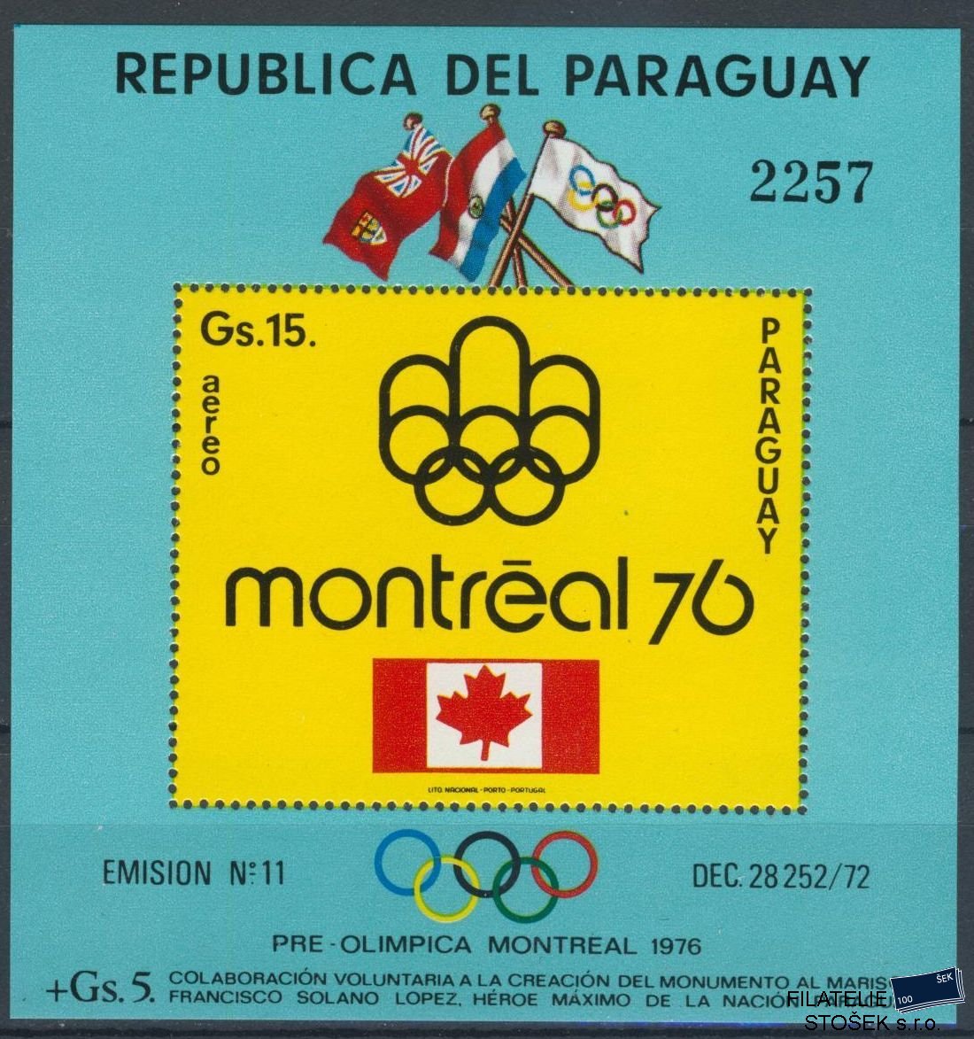 Paraguay známky Mi 2637 (Bl.240)
