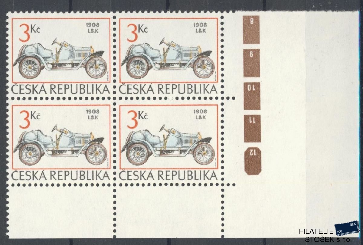 Česká republika známky 54 4 Blok Rohový
