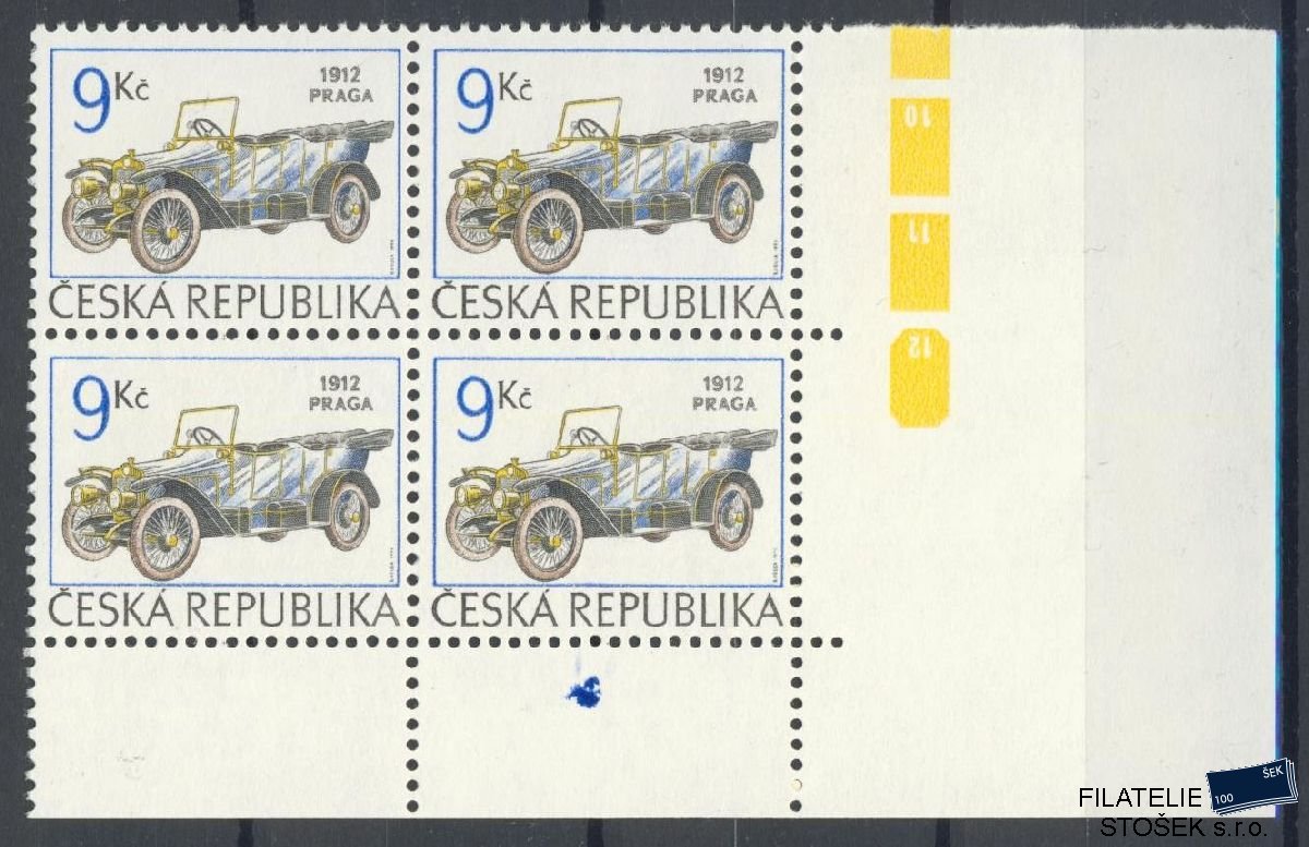 Česká republika známky 55 4 Blok Rohový - Barva