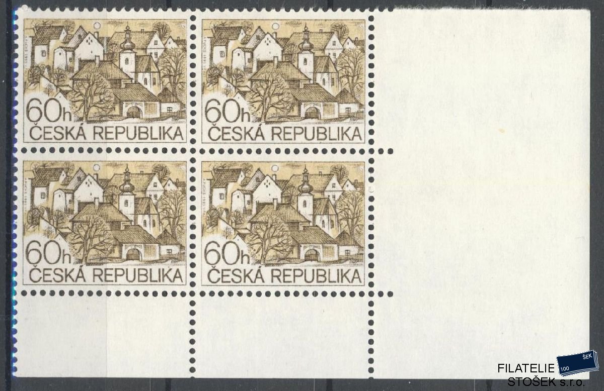 Česká republika známky 71 4 Blok Rohový
