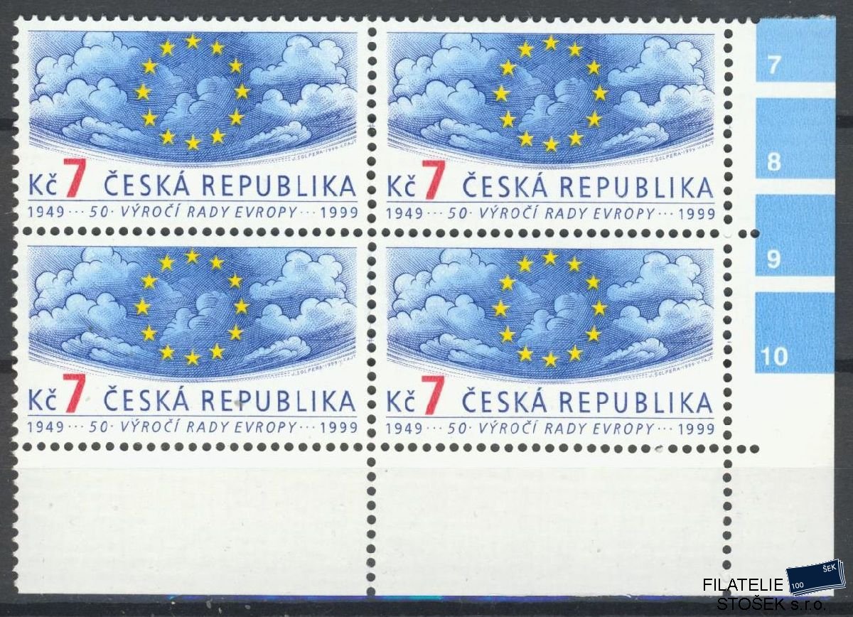 Česká republika známky 214 4 Blok Rohový