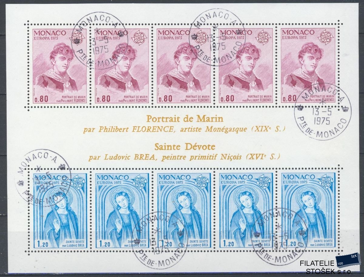 Monako známky Mi 1167-8 (Bl.8)
