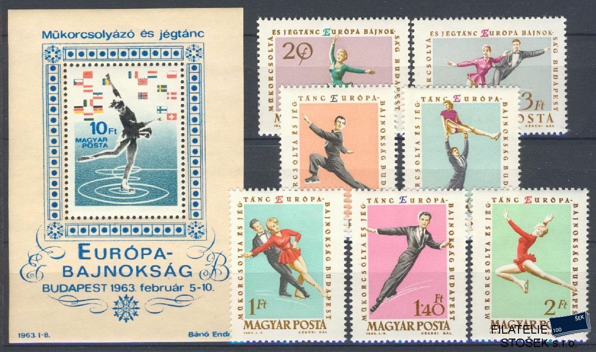 Maďarsko známky Mi 1898-1904 + Bl 37