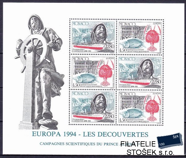Monako známky Mi 2178-9 (Bl.63)