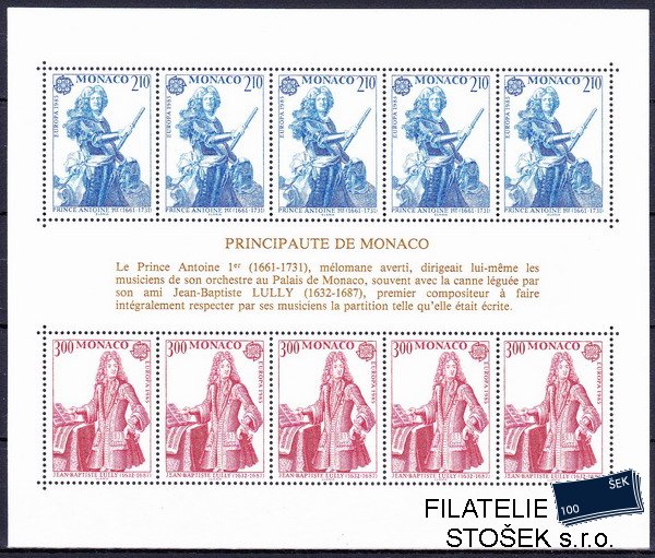 Monako známky Mi 1681-2 (Bl.28)