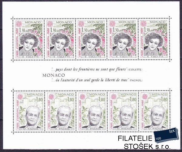 Monako známky Mi 1421-2 (Bl.16)