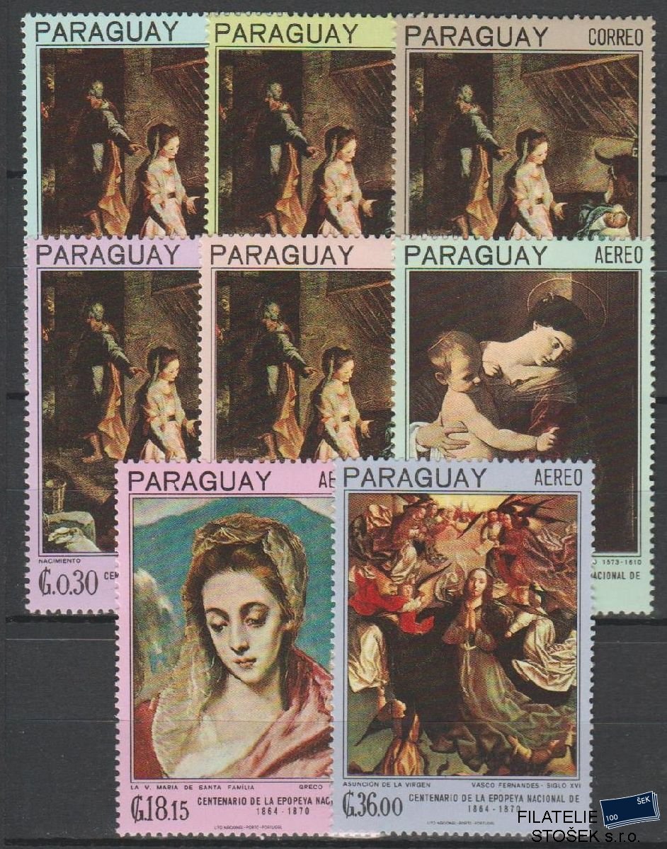 Paraguay známky Mi 1700-7
