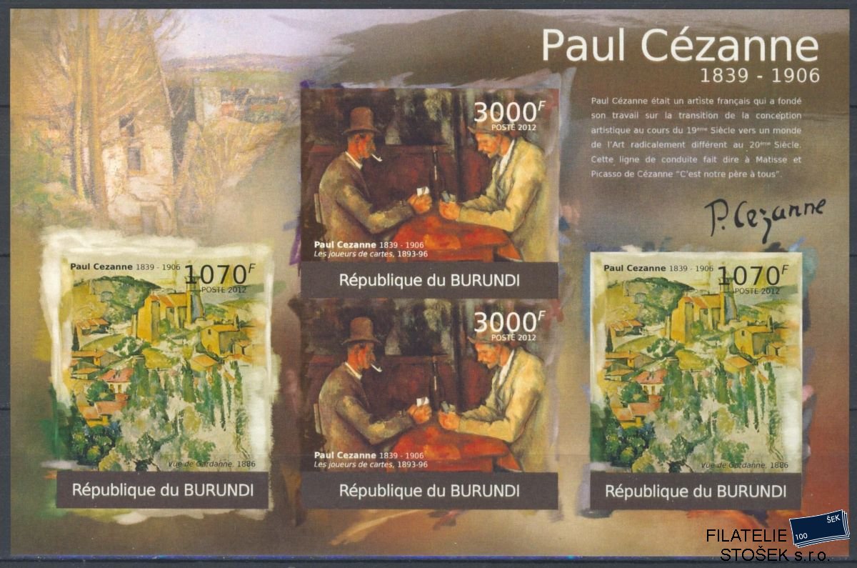 Burundi známky Mi 2351-4 Paul Cézanne