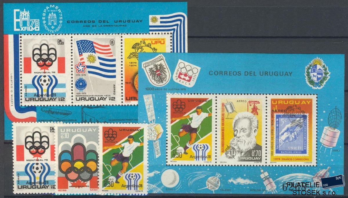 Uruguay známky Mi 1369,1402 + Bl 29-30