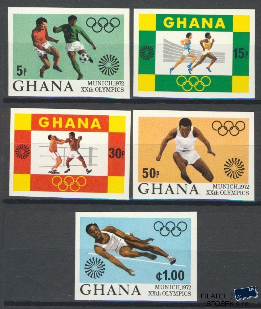 Ghana známky Mi 472-76 B
