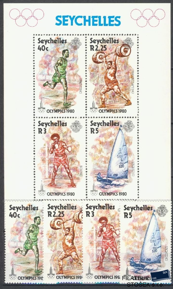 Seychelles známky Mi 461-4 + Bl 14