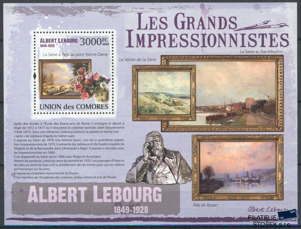 Comores známky Mi 2616 (Bl.555) Albert Lebourg