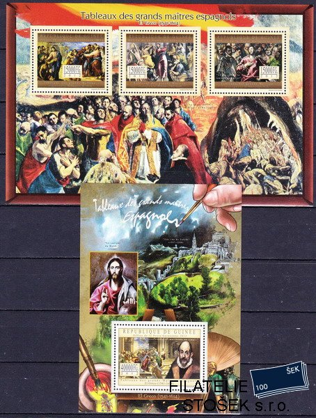 Guinea známky Mi 9665-7+Bl.2191 El Greco