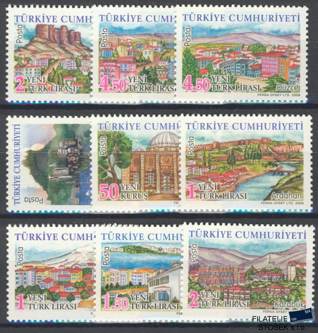 Turecko známky Mi 3689-97