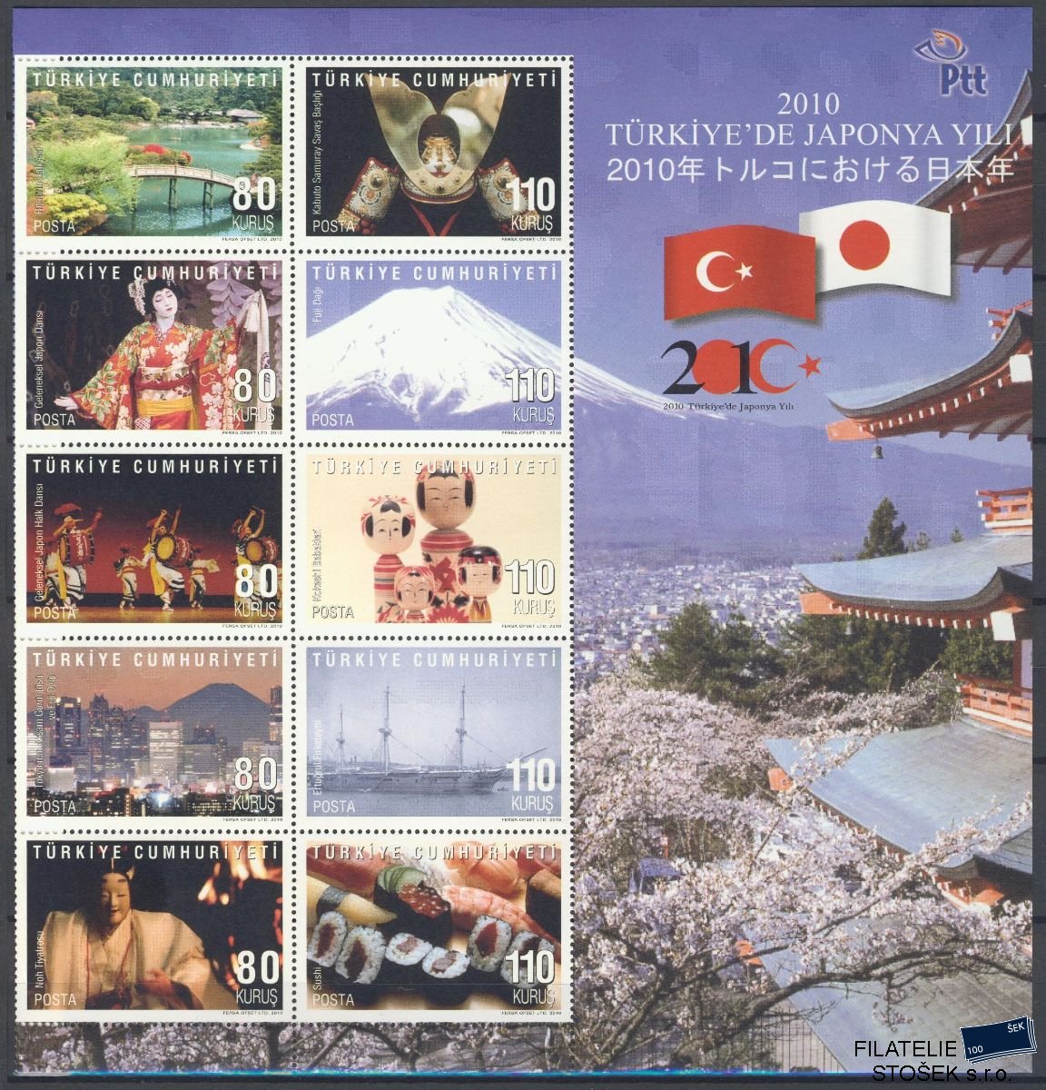 Turecko známky Mi 3844-53