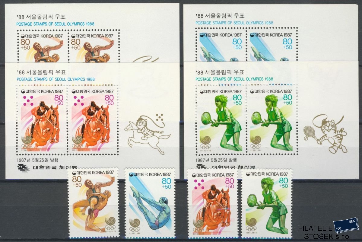 Korea Jižní známky Mi 1516-9+Bl.528-31