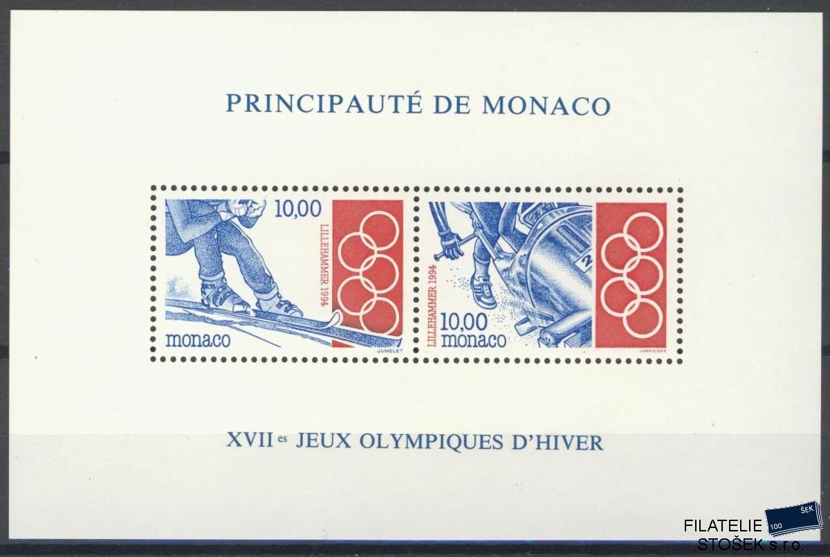 Monako známky Mi Blok 61