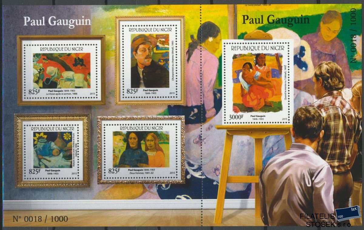 Niger známky Mi 3707-11 Paul Gauguin