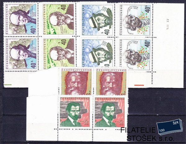 ČSSR známky 1968-73 Dvoupásky - datum tisku