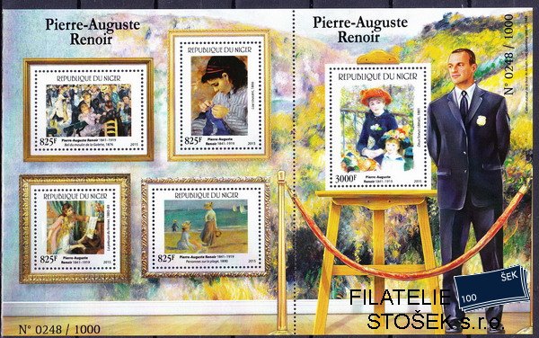 Niger známky Mi 3702-6 Pierre-Auguste Renoir