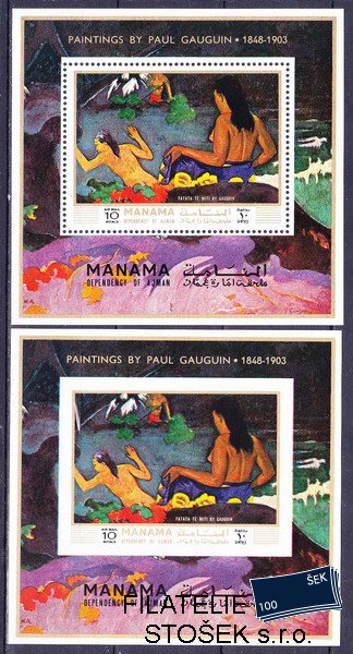 Manama známky Mi 0883 - Bl.169 A+B Paul Gauguin