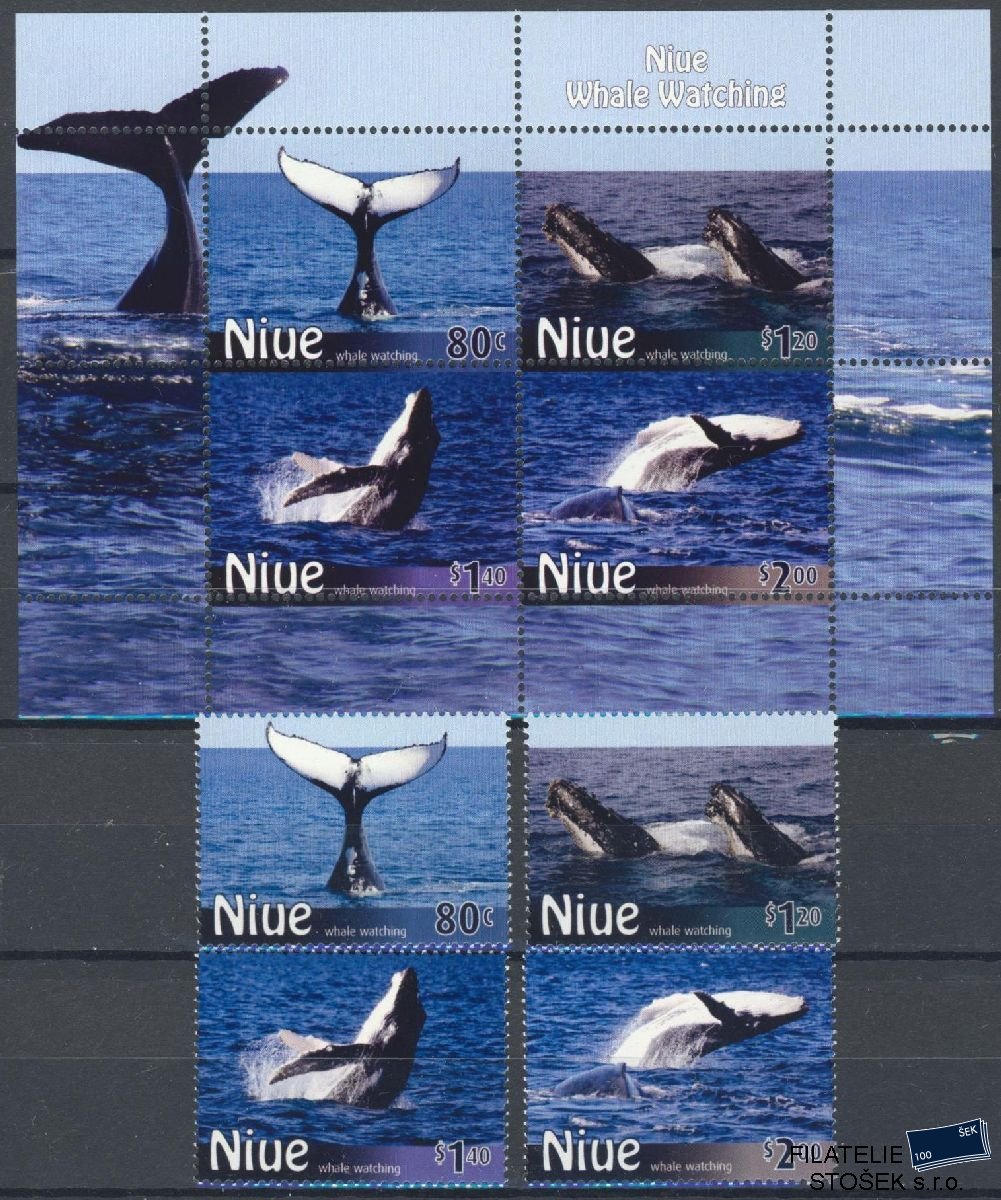 Niue známky Mi 1179-82 + Bl 162