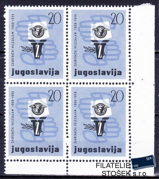 Jugoslávie známky Mi 908 Čtyřblok