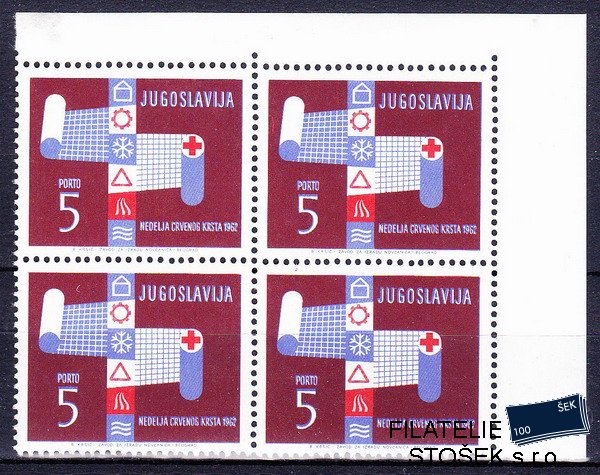 Jugoslávie známky Mi ZW P 24 Čtyřblok