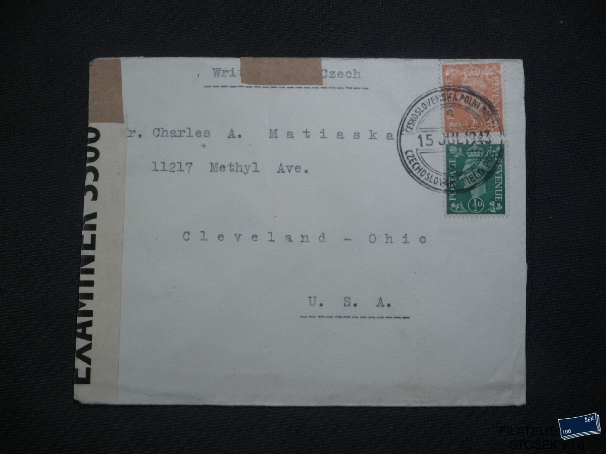 ČSR I celistvost - Polní pošta v Británii - Cleveland