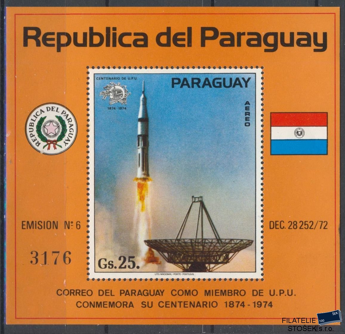 Paraguay známky Mi Blok 220